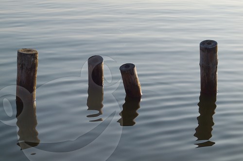 Pfosten im Wasser